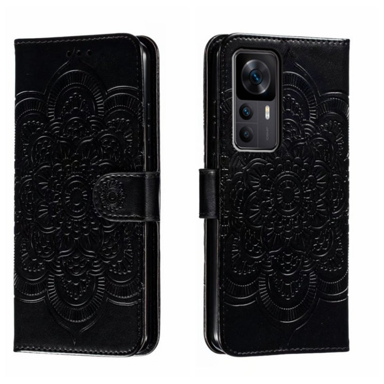 Sun Mandala Embossing Pattern Phone Leather Case, For Xiaomi Redmi 10C, For Xiaomi Redmi 12C, For Xiaomi Redmi A1, For Xiaomi Redmi K50 Ultra, For Xiaomi Redmi K60, For Xiaomi Redmi Note 12 5G Global