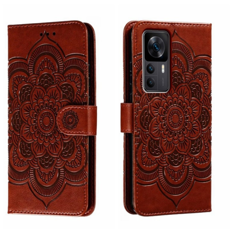 Sun Mandala Embossing Pattern Phone Leather Case, For Xiaomi Redmi 10C, For Xiaomi Redmi 12C, For Xiaomi Redmi A1, For Xiaomi Redmi K50 Ultra, For Xiaomi Redmi K60, For Xiaomi Redmi Note 12 5G Global