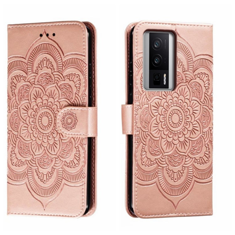 Sun Mandala Embossing Pattern Phone Leather Case, For Xiaomi Redmi 10C, For Xiaomi Redmi 12C, For Xiaomi Redmi A1, For Xiaomi Redmi K50 Ultra, For Xiaomi Redmi K60, For Xiaomi Redmi Note 12 5G Global