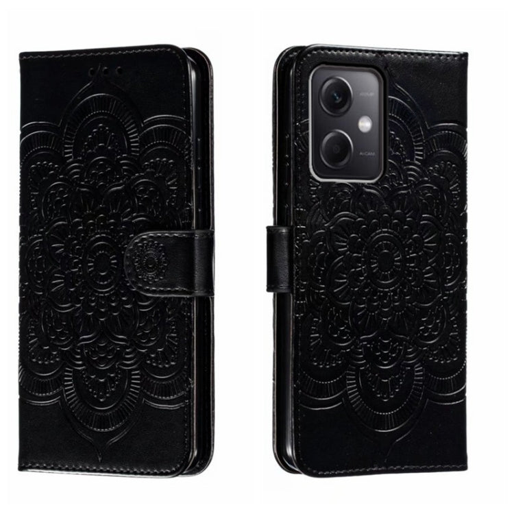 Sun Mandala Embossing Pattern Phone Leather Case, For Xiaomi Redmi 10C, For Xiaomi Redmi 12C, For Xiaomi Redmi A1, For Xiaomi Redmi K50 Ultra, For Xiaomi Redmi K60, For Xiaomi Redmi Note 12 5G Global