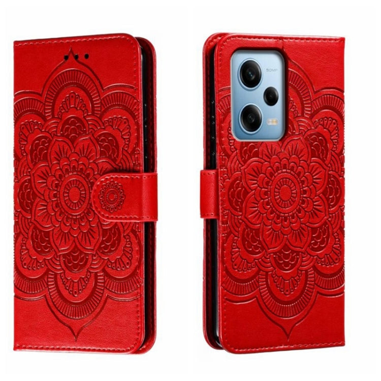 Sun Mandala Embossing Pattern Phone Leather Case, For Xiaomi Redmi Note 12 Pro 5G Global, For Xiaomi 12 Lite, For Xiaomi 13, For Xiaomi Poco C40, For Xiaomi Poco M4 Pro