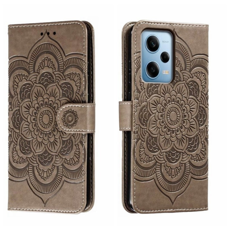 Sun Mandala Embossing Pattern Phone Leather Case, For Xiaomi Redmi Note 12 Pro 5G Global, For Xiaomi 12 Lite, For Xiaomi 13, For Xiaomi Poco C40, For Xiaomi Poco M4 Pro