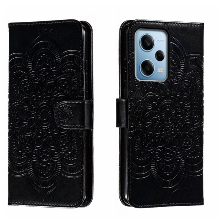Sun Mandala Embossing Pattern Phone Leather Case, For Xiaomi Redmi Note 12 Pro 5G Global, For Xiaomi 12 Lite, For Xiaomi 13, For Xiaomi Poco C40, For Xiaomi Poco M4 Pro