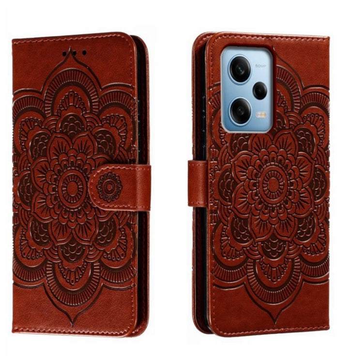 Sun Mandala Embossing Pattern Phone Leather Case, For Xiaomi Redmi Note 12 Pro 5G Global, For Xiaomi 12 Lite, For Xiaomi 13, For Xiaomi Poco C40, For Xiaomi Poco M4 Pro