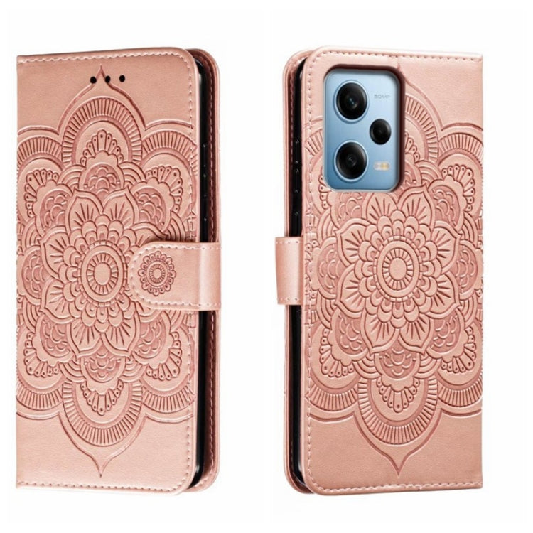 Sun Mandala Embossing Pattern Phone Leather Case, For Xiaomi Redmi Note 12 Pro 5G Global, For Xiaomi 12 Lite, For Xiaomi 13, For Xiaomi Poco C40, For Xiaomi Poco M4 Pro