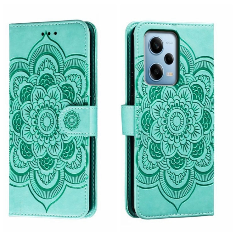 Sun Mandala Embossing Pattern Phone Leather Case, For Xiaomi Redmi Note 12 Pro 5G Global, For Xiaomi 12 Lite, For Xiaomi 13, For Xiaomi Poco C40, For Xiaomi Poco M4 Pro