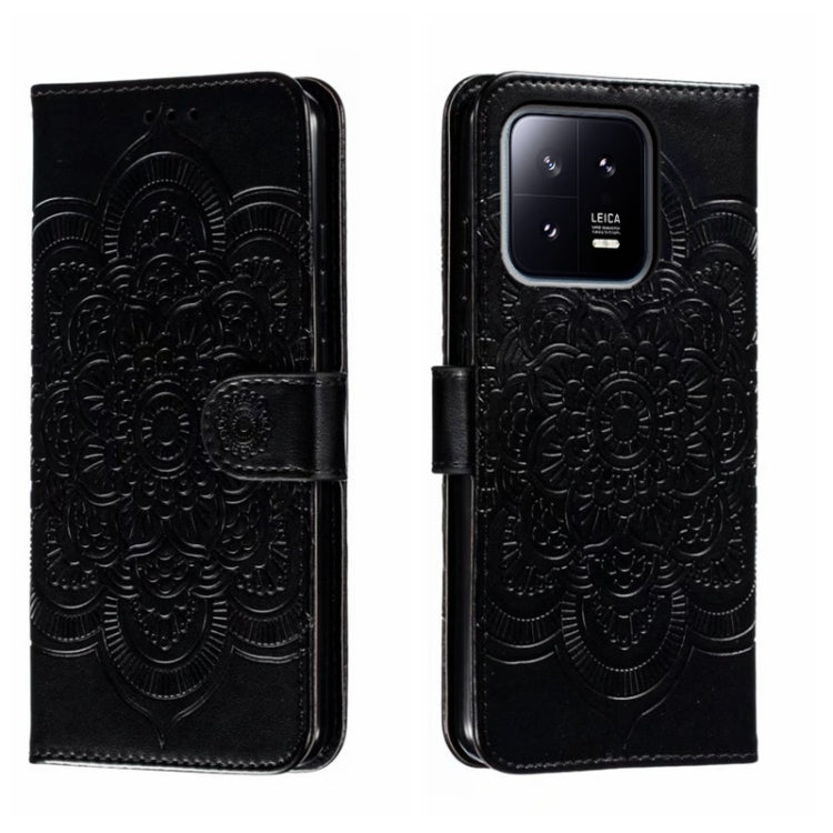 Sun Mandala Embossing Pattern Phone Leather Case, For Xiaomi Redmi Note 12 Pro 5G Global, For Xiaomi 12 Lite, For Xiaomi 13, For Xiaomi Poco C40, For Xiaomi Poco M4 Pro