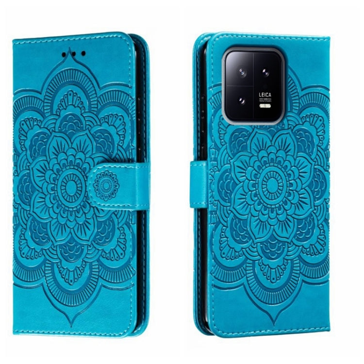 Sun Mandala Embossing Pattern Phone Leather Case, For Xiaomi Redmi Note 12 Pro 5G Global, For Xiaomi 12 Lite, For Xiaomi 13, For Xiaomi Poco C40, For Xiaomi Poco M4 Pro