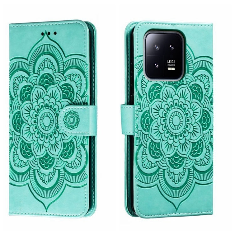 Sun Mandala Embossing Pattern Phone Leather Case, For Xiaomi Redmi Note 12 Pro 5G Global, For Xiaomi 12 Lite, For Xiaomi 13, For Xiaomi Poco C40, For Xiaomi Poco M4 Pro