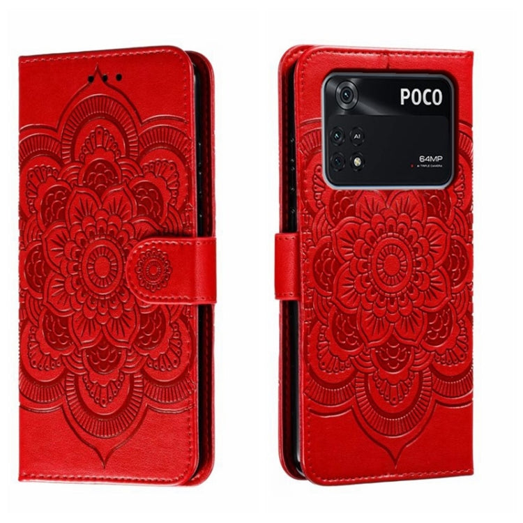 Sun Mandala Embossing Pattern Phone Leather Case, For Xiaomi Redmi Note 12 Pro 5G Global, For Xiaomi 12 Lite, For Xiaomi 13, For Xiaomi Poco C40, For Xiaomi Poco M4 Pro