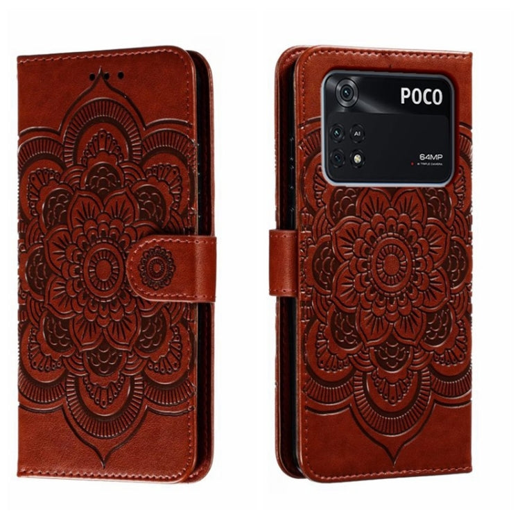 Sun Mandala Embossing Pattern Phone Leather Case, For Xiaomi Redmi Note 12 Pro 5G Global, For Xiaomi 12 Lite, For Xiaomi 13, For Xiaomi Poco C40, For Xiaomi Poco M4 Pro