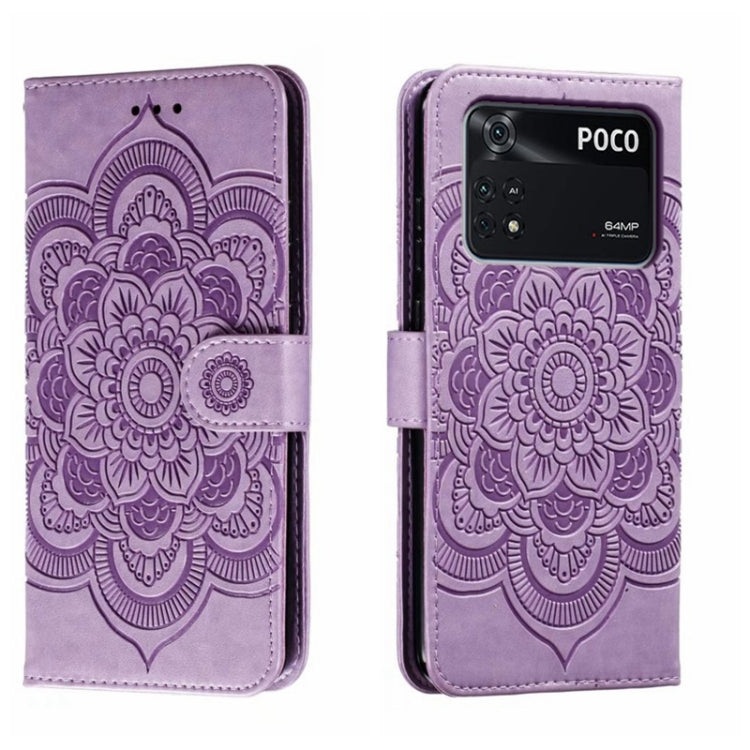 Sun Mandala Embossing Pattern Phone Leather Case, For Xiaomi Redmi Note 12 Pro 5G Global, For Xiaomi 12 Lite, For Xiaomi 13, For Xiaomi Poco C40, For Xiaomi Poco M4 Pro