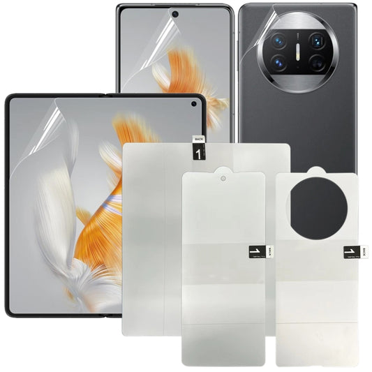 For Huawei Mate X5 / X3 Full Screen Protector Explosion-proof Big + Front + Back Screen Hydrogel Film, For Tecno Phantom V Fold Big + Front + Back Screen, For Huawei Mate X5 / X3 Big + Front + Back