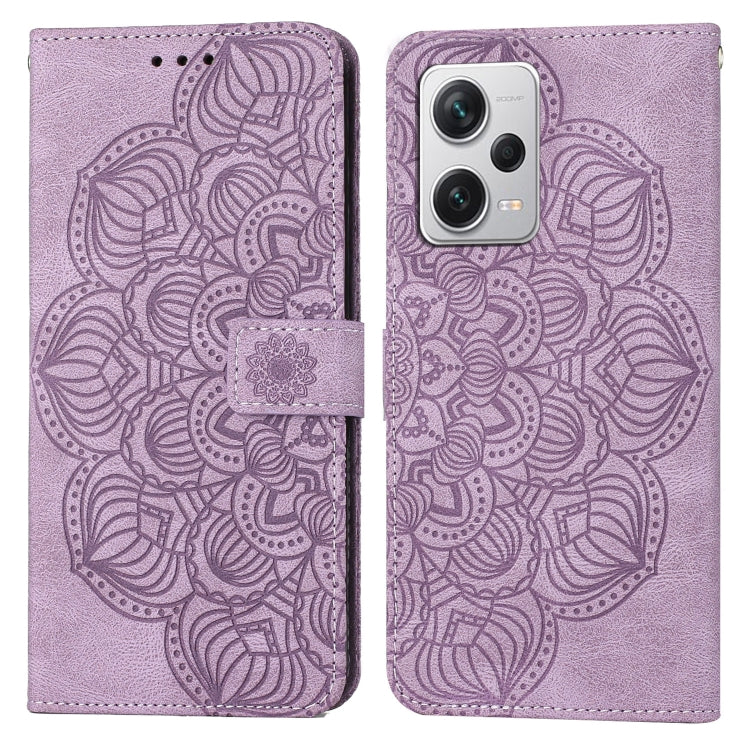 Mandala Embossed Flip Leather Phone Case, For Samsung Galaxy A24 4G, For Xiaomi Redmi 12C, For Xiaomi Redmi Note 12 4G Global, For Xiaomi Redmi Note 12 5G Global/Poco X5, For Xiaomi Redmi Note 12 Pro 5G/Poco X5 Pro