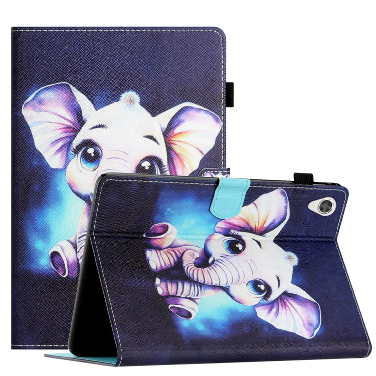 Coloured Drawing Stitching Smart Leather Tablet Case, For Lenovo Tab M10 Gen 3, For Lenovo Tab M10 HD Gen 2, For Lenovo Tab M10 Plus 3rd Gen, For Lenovo M10 Plus X606F, For Lenovo Tab P11 J606F