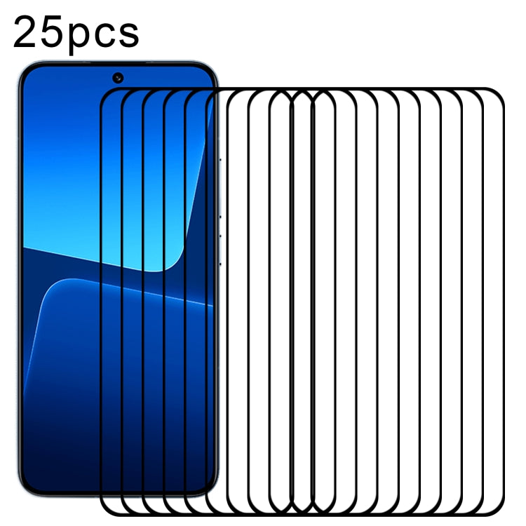 25pcs Edge Glue 9H HD 3D Curved Edge Tempered Glass Film, For Xiaomi 13 Ultra (25 PCS)