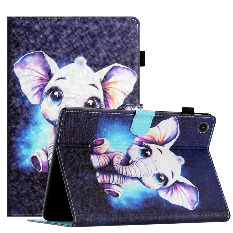 Coloured Drawing Stitching Smart Leather Tablet Case, For Samsung Galaxy Tab A8 10.5 2021 X205/X200, For Samsung Galaxy Tab S6 Lite P610/615, For Samsung Galaxy Tab A7 10.4 2020 T500/T505, For Samsung Galaxy Tab A7 Lite T220/T225                       ...