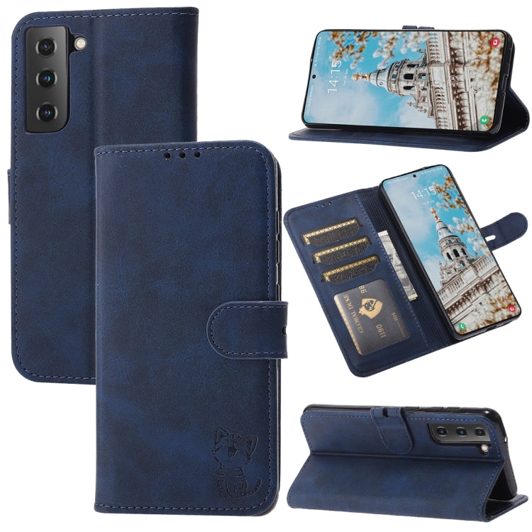 Embossed Happy Cat Pattern Flip Leather Phone Case, For Samsung Galaxy A54 5G, For Samsung Galaxy A34 5G, For Samsung Galaxy S23 5G, For Samsung Galaxy S23+ 5G, For Samsung Galaxy S23 Ultra 5G, For Google Pixel 7a, For Sony Xperia 5 IV