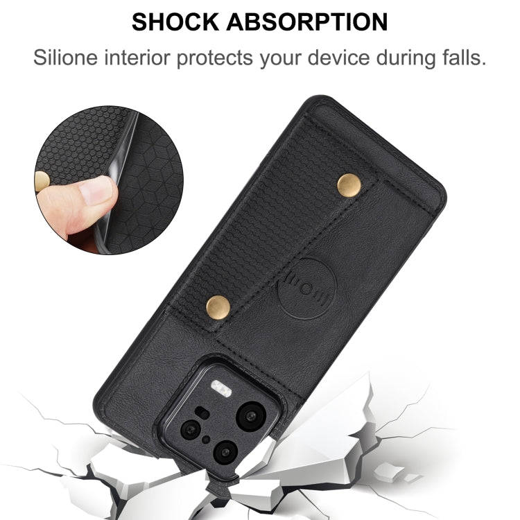 Double Buckle Magnetic Phone Case, For Xiaomi 13, For Xiaomi 13 Pro, For Xiaomi Poco M5 4G, For Honor 80, For Honor 80 Pro