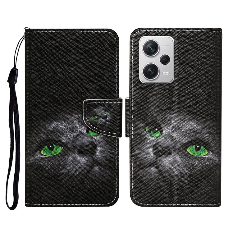 Colored Drawing Pattern Flip Leather Phone Case, For Xiaomi Redmi Note 12 Pro 5G/Poco X5 Pro