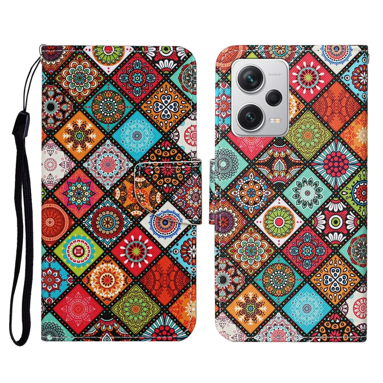 Colored Drawing Pattern Flip Leather Phone Case, For Xiaomi Redmi Note 12 Pro 5G/Poco X5 Pro