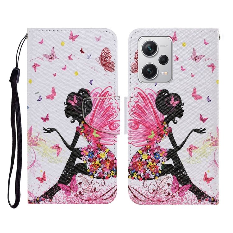 Colored Drawing Pattern Flip Leather Phone Case, For Xiaomi Redmi Note 12 Pro 5G/Poco X5 Pro