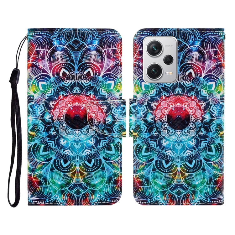 Colored Drawing Pattern Flip Leather Phone Case, For Xiaomi Redmi Note 12 Pro 5G/Poco X5 Pro