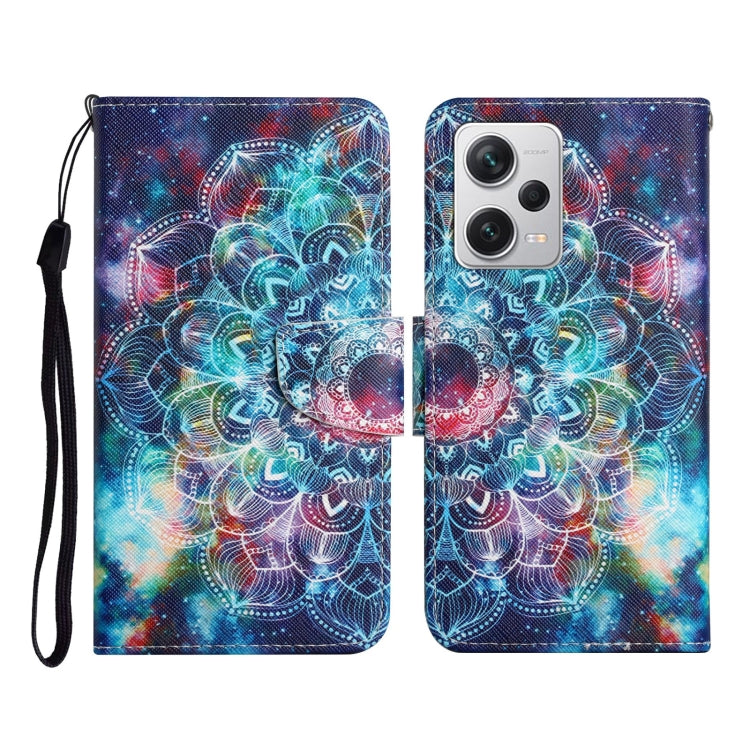 Colored Drawing Pattern Flip Leather Phone Case, For Xiaomi Redmi Note 12 Pro 5G/Poco X5 Pro