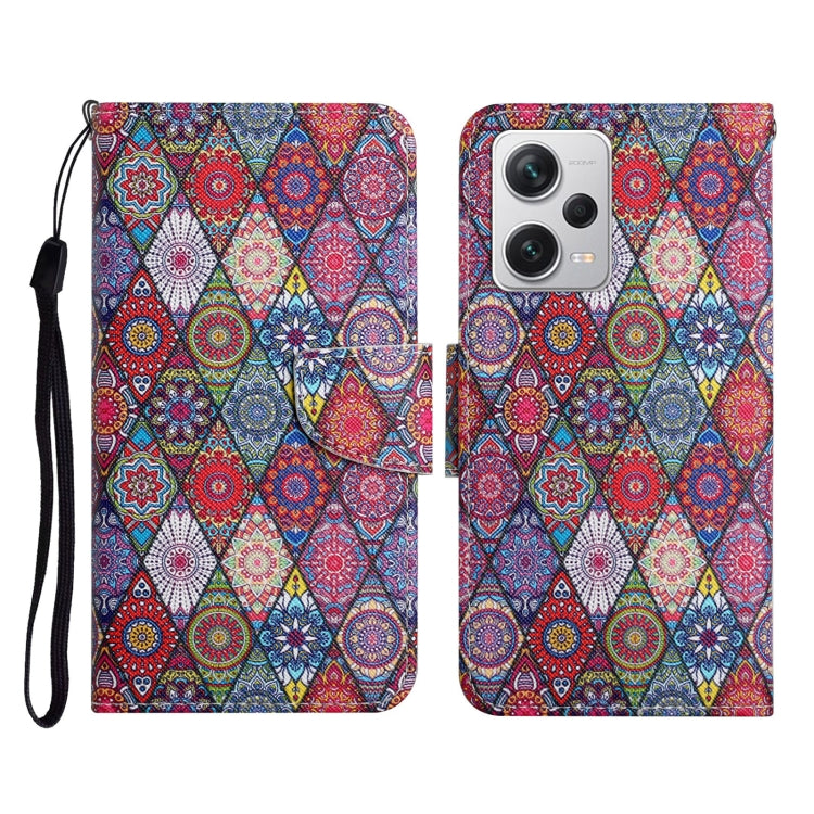 Colored Drawing Pattern Flip Leather Phone Case, For Xiaomi Redmi Note 12 Pro 5G/Poco X5 Pro