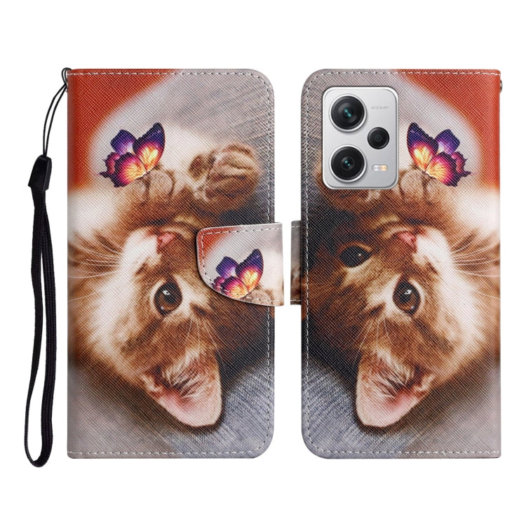 Colored Drawing Pattern Flip Leather Phone Case, For Xiaomi Redmi Note 12 Pro 5G/Poco X5 Pro