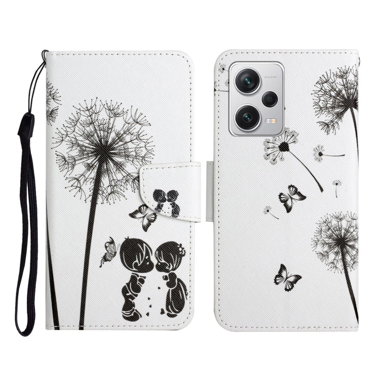 Colored Drawing Pattern Flip Leather Phone Case, For Xiaomi Redmi Note 12 Pro 5G/Poco X5 Pro