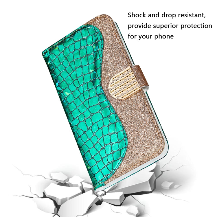 Laser Glitter Powder Crocodile Texture Leather Phone Case, For Samsung Galaxy A24 4G, For Samsung Galaxy A34 5G, For Samsung Galaxy A54 5G