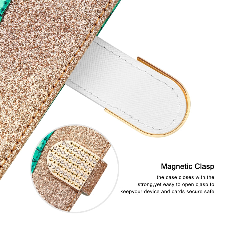 Laser Glitter Powder Crocodile Texture Leather Phone Case, For Samsung Galaxy A24 4G, For Samsung Galaxy A34 5G, For Samsung Galaxy A54 5G