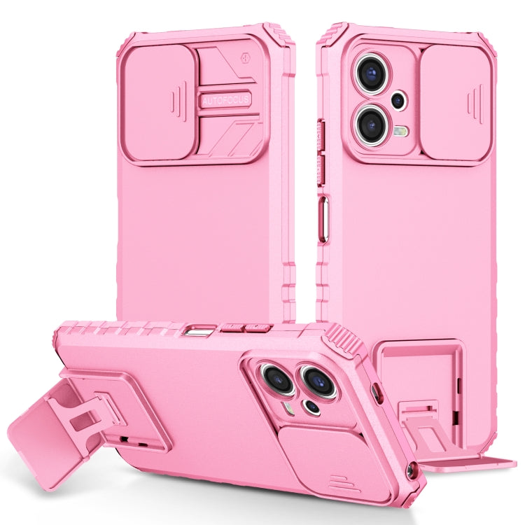 Stereoscopic Holder Sliding Camshield Phone Case, For Xiaomi Redmi Note 12 5G / Poco X5, For Xiaomi Redmi Note 12 Pro 5G / Poco X5 Pro