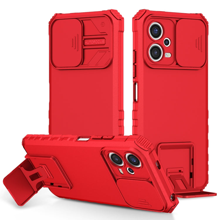 Stereoscopic Holder Sliding Camshield Phone Case, For Xiaomi Redmi Note 12 5G / Poco X5, For Xiaomi Redmi Note 12 Pro 5G / Poco X5 Pro