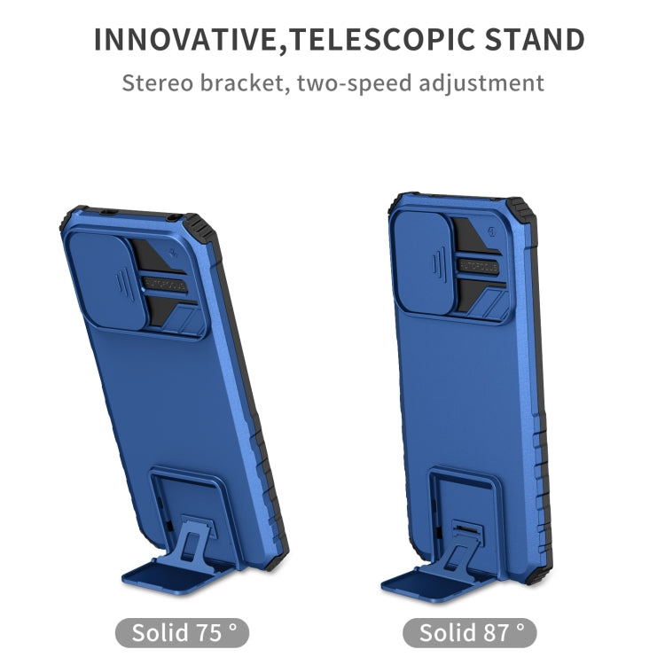 Stereoscopic Holder Sliding Camshield Phone Case, For Xiaomi Redmi Note 12 5G / Poco X5, For Xiaomi Redmi Note 12 Pro 5G / Poco X5 Pro