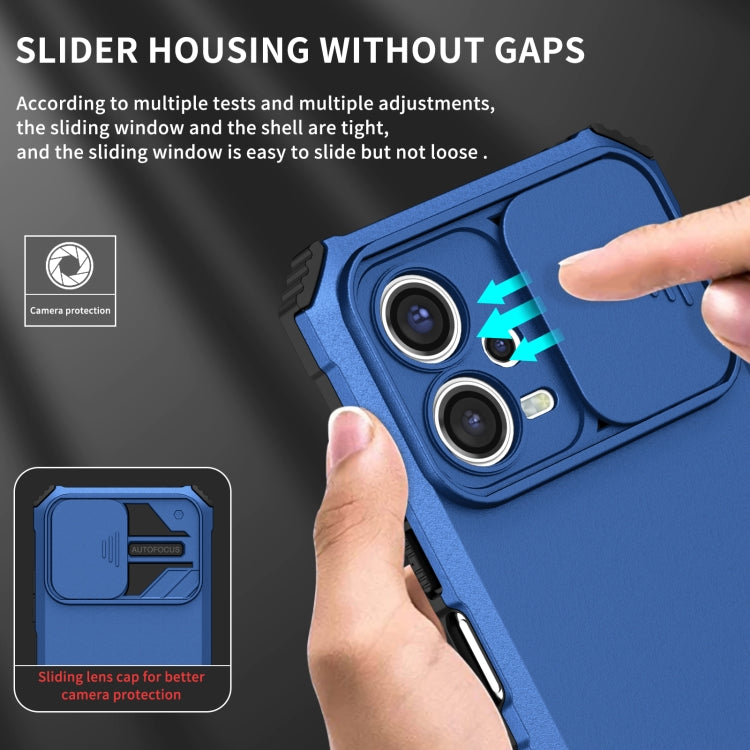 Stereoscopic Holder Sliding Camshield Phone Case, For Xiaomi Redmi Note 12 5G / Poco X5, For Xiaomi Redmi Note 12 Pro 5G / Poco X5 Pro