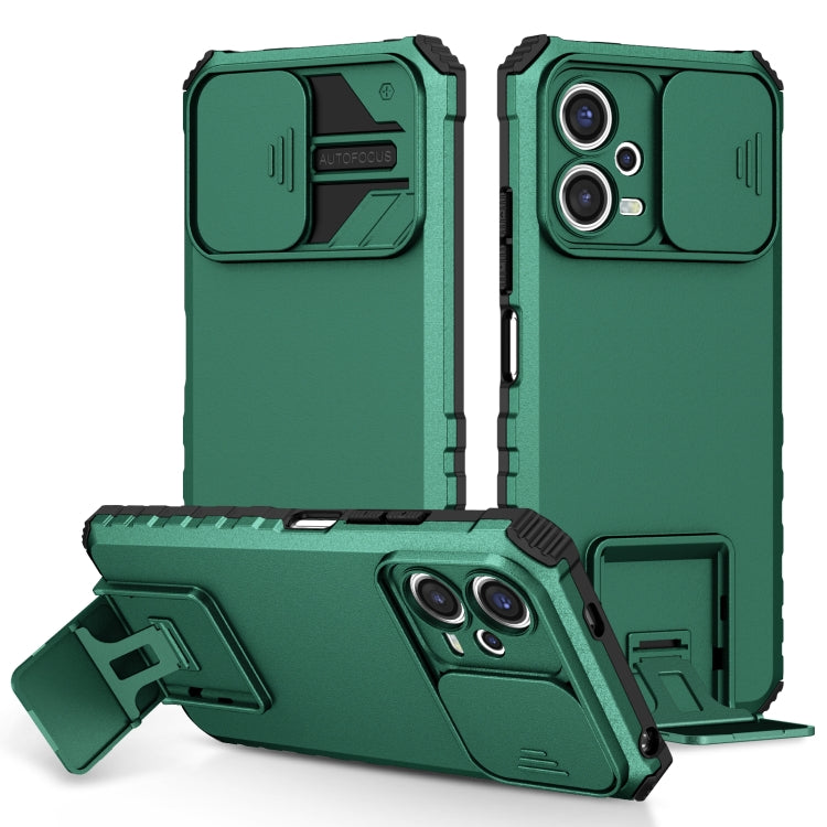 Stereoscopic Holder Sliding Camshield Phone Case, For Xiaomi Redmi Note 12 5G / Poco X5, For Xiaomi Redmi Note 12 Pro 5G / Poco X5 Pro