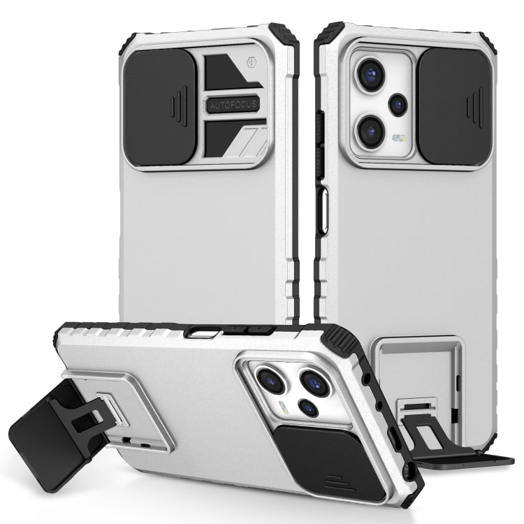 Stereoscopic Holder Sliding Camshield Phone Case, For Xiaomi Redmi Note 12 5G / Poco X5, For Xiaomi Redmi Note 12 Pro 5G / Poco X5 Pro