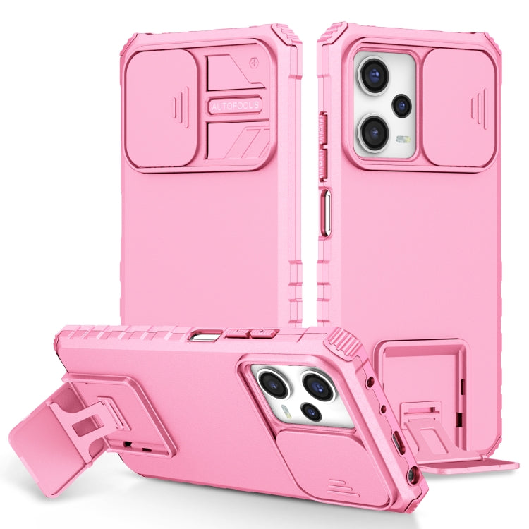 Stereoscopic Holder Sliding Camshield Phone Case, For Xiaomi Redmi Note 12 5G / Poco X5, For Xiaomi Redmi Note 12 Pro 5G / Poco X5 Pro