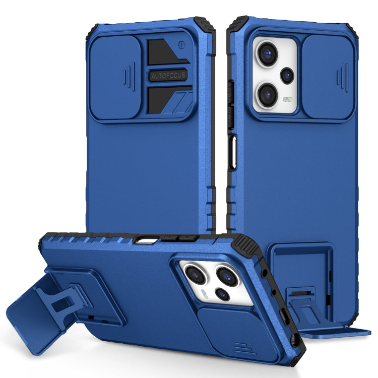 Stereoscopic Holder Sliding Camshield Phone Case, For Xiaomi Redmi Note 12 5G / Poco X5, For Xiaomi Redmi Note 12 Pro 5G / Poco X5 Pro