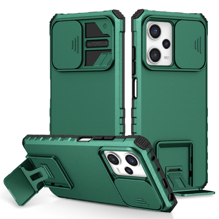 Stereoscopic Holder Sliding Camshield Phone Case, For Xiaomi Redmi Note 12 5G / Poco X5, For Xiaomi Redmi Note 12 Pro 5G / Poco X5 Pro