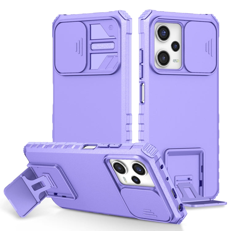 Stereoscopic Holder Sliding Camshield Phone Case, For Xiaomi Redmi Note 12 5G / Poco X5, For Xiaomi Redmi Note 12 Pro 5G / Poco X5 Pro