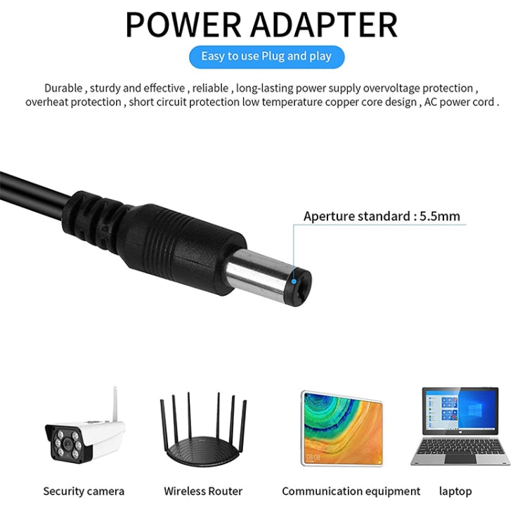 DC Female to DC Male Power Connection Extension Cable, 0.37m 4 in 1, 0.42m 8 in 1, 0.37m 2 in 1, 0.37m 6 in 1, 0.37m 3 in 1, 0.5m 16 in 1