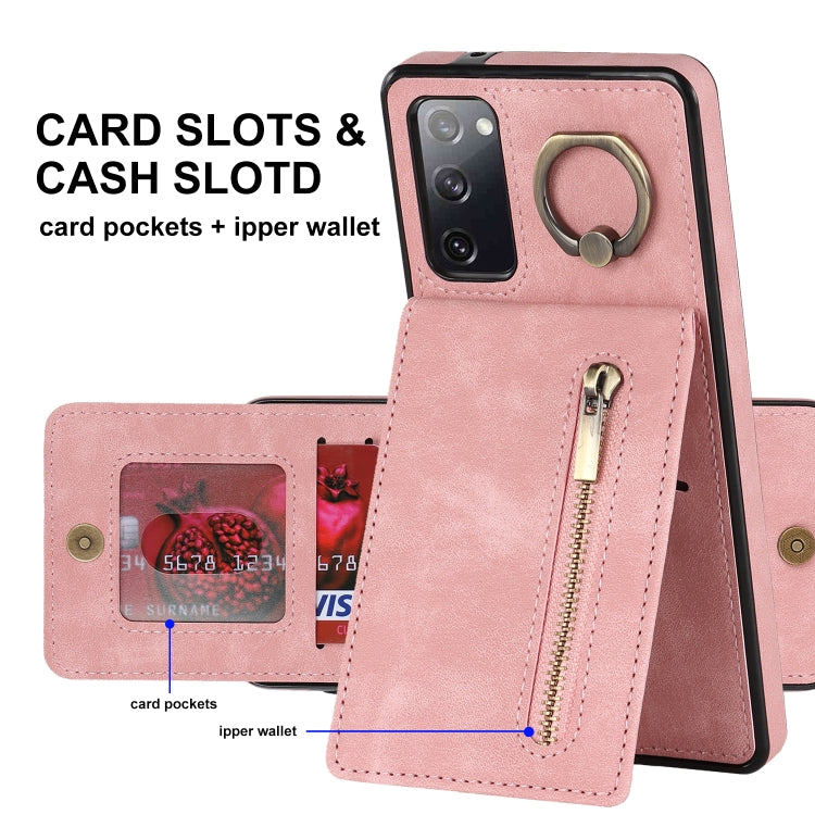 Retro Ring and Zipper RFID Card Slot Phone Case, For Samsung Galaxy S20, For Samsung Galaxy S20+, For Samsung Galaxy S20 Ultra, For Samsung Galaxy S20 FE, For Samsung Galaxy Note20, For Samsung Galaxy Note20 Ultra, For Samsung Galaxy Note10            ...