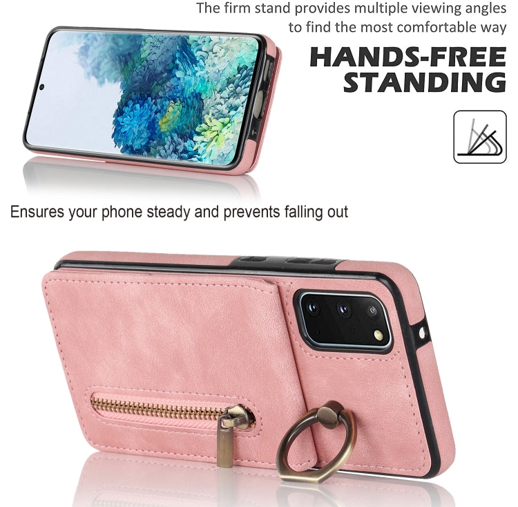 Retro Ring and Zipper RFID Card Slot Phone Case, For Samsung Galaxy S20, For Samsung Galaxy S20+, For Samsung Galaxy S20 Ultra, For Samsung Galaxy S20 FE, For Samsung Galaxy Note20, For Samsung Galaxy Note20 Ultra, For Samsung Galaxy Note10            ...
