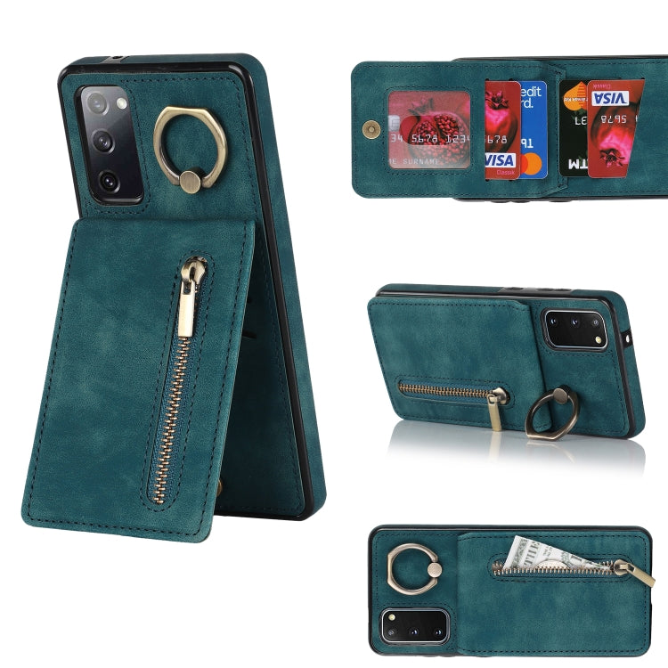 Retro Ring and Zipper RFID Card Slot Phone Case, For Samsung Galaxy S20, For Samsung Galaxy S20+, For Samsung Galaxy S20 Ultra, For Samsung Galaxy S20 FE, For Samsung Galaxy Note20, For Samsung Galaxy Note20 Ultra, For Samsung Galaxy Note10            ...