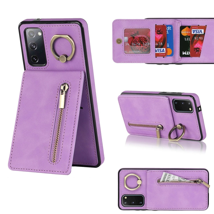 Retro Ring and Zipper RFID Card Slot Phone Case, For Samsung Galaxy S20, For Samsung Galaxy S20+, For Samsung Galaxy S20 Ultra, For Samsung Galaxy S20 FE, For Samsung Galaxy Note20, For Samsung Galaxy Note20 Ultra, For Samsung Galaxy Note10            ...