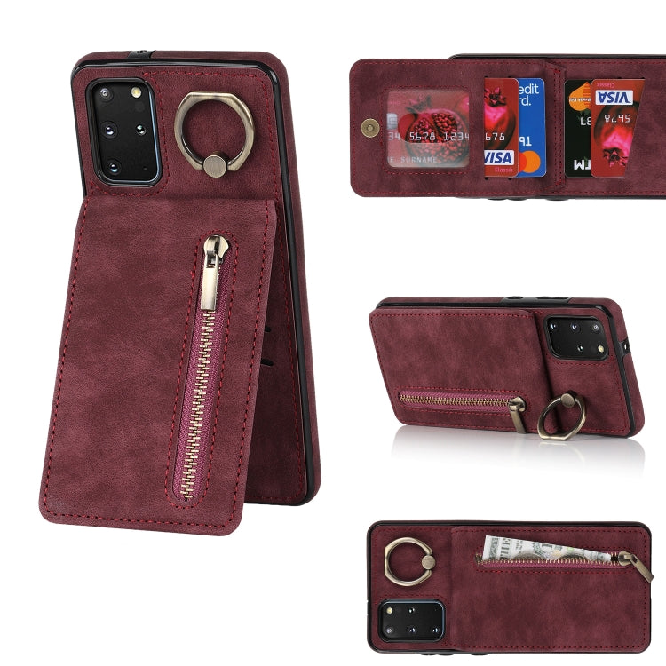 Retro Ring and Zipper RFID Card Slot Phone Case, For Samsung Galaxy S20, For Samsung Galaxy S20+, For Samsung Galaxy S20 Ultra, For Samsung Galaxy S20 FE, For Samsung Galaxy Note20, For Samsung Galaxy Note20 Ultra, For Samsung Galaxy Note10            ...
