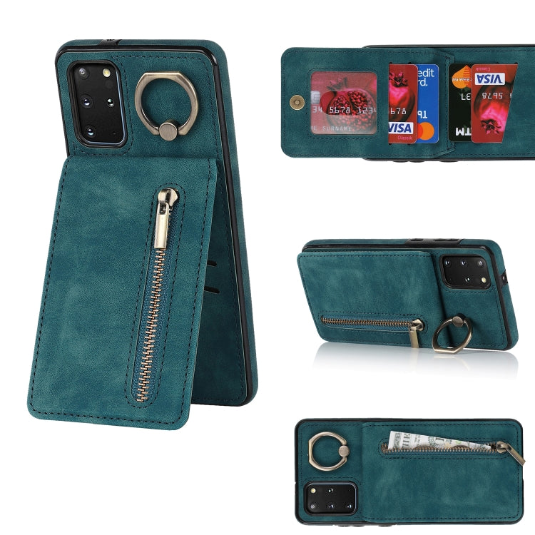 Retro Ring and Zipper RFID Card Slot Phone Case, For Samsung Galaxy S20, For Samsung Galaxy S20+, For Samsung Galaxy S20 Ultra, For Samsung Galaxy S20 FE, For Samsung Galaxy Note20, For Samsung Galaxy Note20 Ultra, For Samsung Galaxy Note10            ...